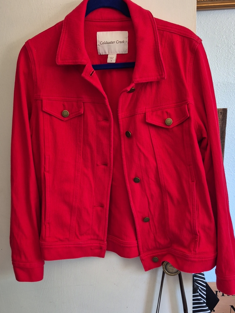 Coldwater Creek Red Denim Jacket